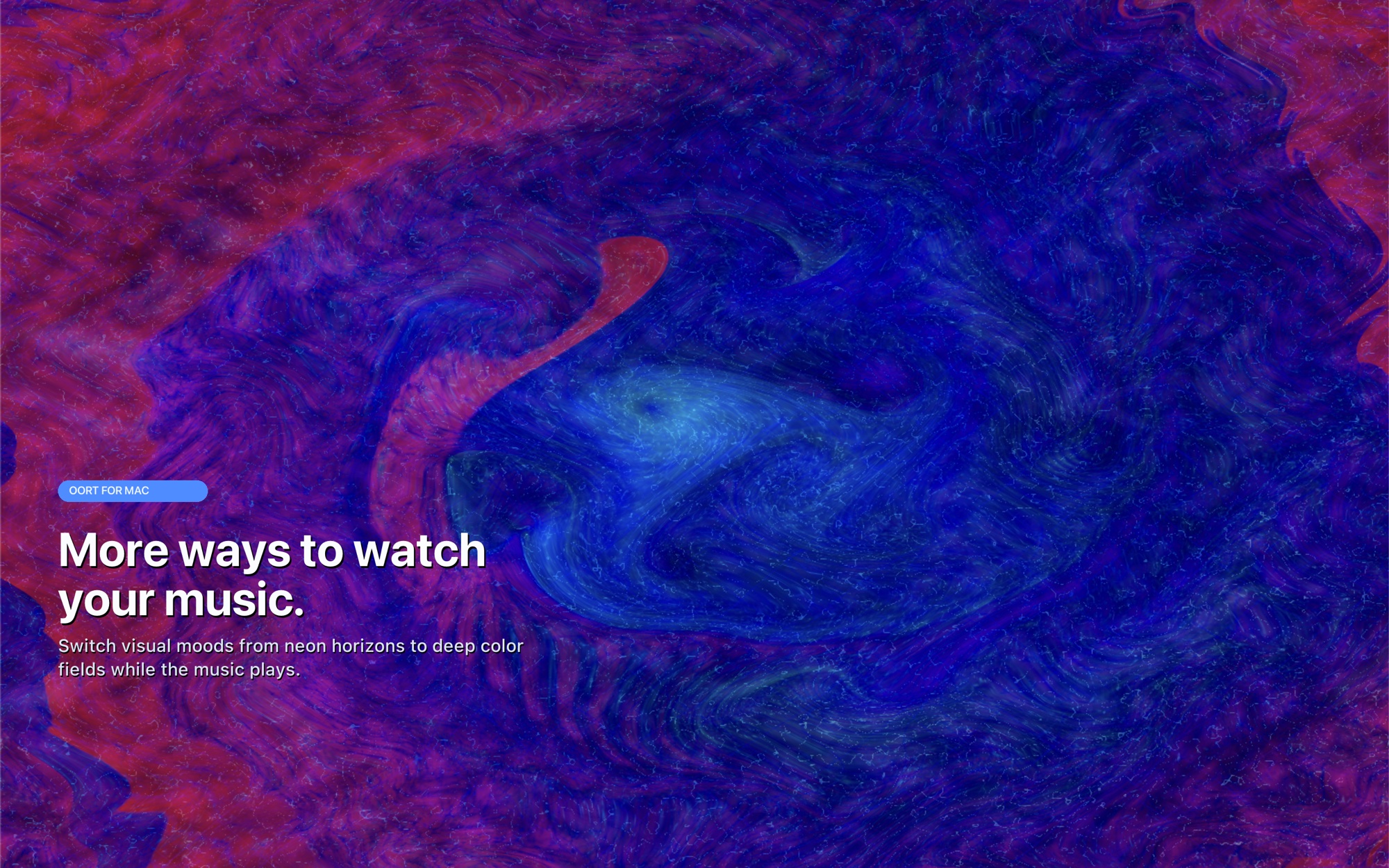 Deep color-field audio-reactive visualizer that moves with your music